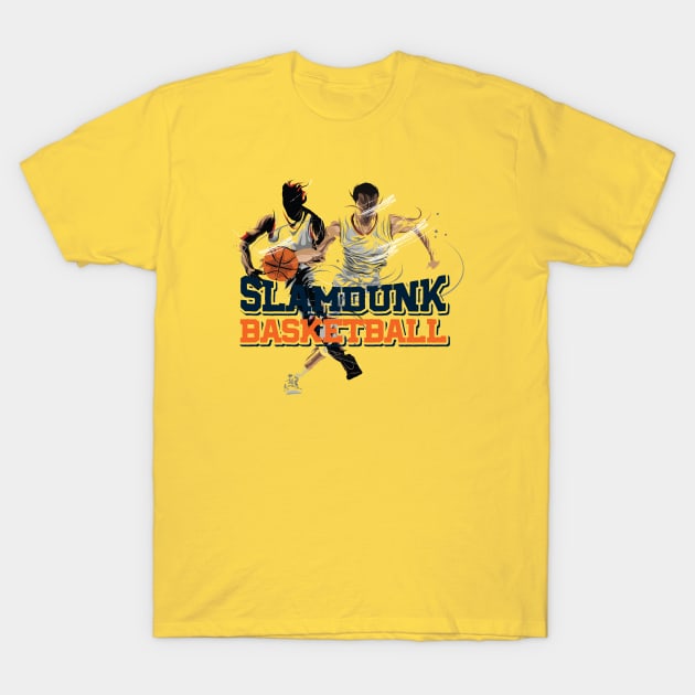 Slam Dunk basketball typography T-Shirt by Choulous79